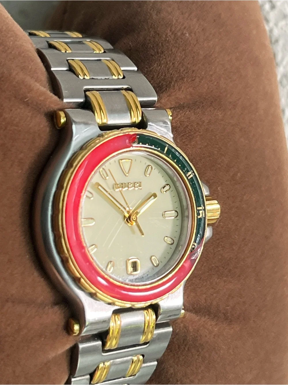 *READ.. GUCCI 9700L sherry line enamel rotating bezel READ.. GUCCI 9700L sherry line enamel rotating bezel main image 3